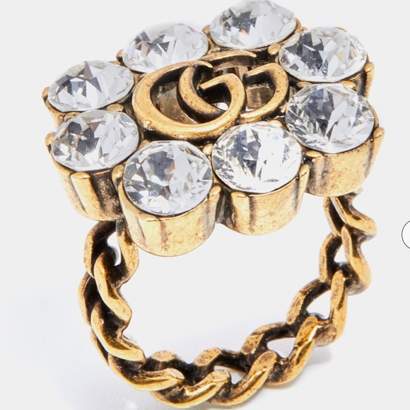 Gucci GG ring with Crystals - Picture 1 of 5
